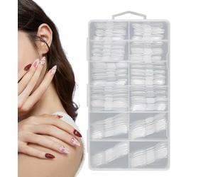 Schiuma acrilica per unghie, 120 pezzi, trasparenti per unghie artificiali con graduazione, doppia schiuma per unghie, costruttore di unghie finte per donne e piedi di bellezza per la cura