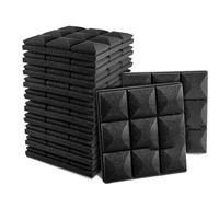 Schiuma acustica a nido d'ape, Pannelli acustici in schiuma acustica Piastrelle da studio 30 cm x 5 Multicolor 12 pezzi(Black)