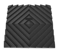 Schiuma acustica a nido d'ape, Pannelli In Schiuma Acustica 300x300x25mm Nero Grigio 12 Pz(Black)