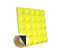 Schiuma acustica Labs, Pannelli Acustici Autoadesivi Multicolor 50x50x8cm 20 Pz(Yellow)