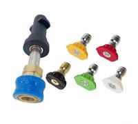 Schiuma ad alta pressione con 1/4 di pollice Quick Connect e 5 ugelli colorati Set per idropulitrici Karcher serie K2-K7, strumento di pulizia auto in plastica e rame (1)