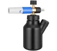 Schiuma ad alta pressione per idropulitrice, attacco lancia schiuma da 1 l con ugello regolabile, erogatore di sapone a connessione rapida per pulizia auto e irrigazione giardino spruzzatore (bianco