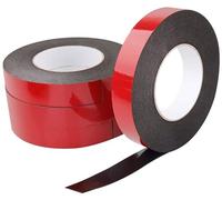 Schiuma autoadesiva per rivestimenti auto, nastro biadesivo, accessori auto, facile da strappare, senza residui, multi specifiche, nero + rosso, 6 mm x 10 m x 1 mm professionale