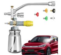 Schiuma Autolavaggio - Connettore per pistola a sapone | Uso del patio interno con doppia canna regolabile Presenta una facile manutenzione