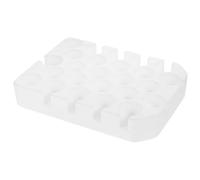 Schiuma Bianca Portaprovette da Laboratorio, 25 Fori | Base Leggera, Mantiene 50ml in Verticale, Superficie Liscia Trasparente, per Ricerca e Conservazione
