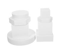 Schiuma Bianca Set di Cubi Geometrici da 8 Pezzi