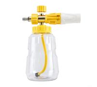 Schiuma da neve esterna per auto, per ugello lancia compatibile con connettori standard per lancia per una generazione costante di schiuma durante le fasi di prelavaggio (giallo)