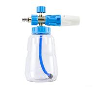 Schiuma da neve per lavaggio auto per lancia con materiale ABS e base girevole che supporta il flusso d'acqua orizzontale o lineare e la regolazione della densità della schiuma (blu)