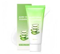 Schiuma detergente lenitiva all'Aloe Vera, detergente viso delicato e schiumogeno, detergente idratante e delicato per l'uso quotidiano (mattina e sera).