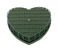 Schiuma Di Tappo Di Fiore Con Aspirazione - Blocchi Di Schiuma Bagnata Verdi A Forma Di Cuore | Schiuma Di Fiore Per Disposizioni Floreali A Forma Di Cuore | Blocchi Di Spugna Di Fiori Con Aspi