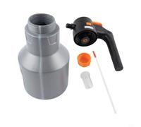 Schiuma elettrica portatile da 2 litri - Dispenser professionale per shampoo auto con alta pressione dell'aria per tubo da giardino e cura del veicolo, bianco (grigio)