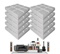 Schiuma fonoassorbente, pannelli fonoassorbenti per pareti - 10 cuscinetti a prova di suono, 12 x 12 x 2 pollici resistenti al fuoco