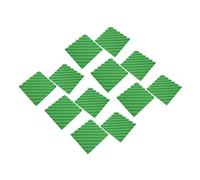 Schiuma Insonorizzata da Studio, Pannelli Acustici in Cotone Ad Alta densità 12 Pezzi (Verde)