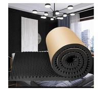 Schiuma isolante insonorizzante, pannelli in schiuma acustica autoadesivi lunghi 5 m, tappetini da parete per macchine per tubi da parete e porta, cotone fonoassorbente da parete (colore: nero,