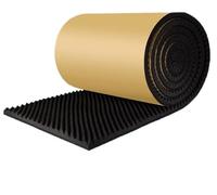 Schiuma isolante termica autoadesiva spessa 20 mm | Pannelli in schiuma acustica, pannelli fonoassorbenti for home studio, sala registrazione(Black)
