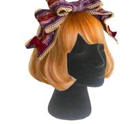 Schiuma Manichino Head, Velvet Black Cosmetology Display Model, Adjustable Stand For Hair Accessories Jewelry Eyewear Hats Glasses, Perfect For Beauty Salon Home Store Showcase, Height 27,5-29 cm