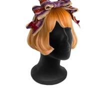 Schiuma Manichino Head, Velvet Black Cosmetology Display Model, Adjustable Stand For Hair Accessories Jewelry Eyewear Hats Glasses, Perfect For Beauty Salon Home Store Showcase, Height 27,5-29 cm