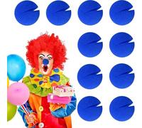 Schiuma Naso Da Clown Nasi,Naso Da Pagliaccio,Naso da Clown in Spugna Blu,Nasi di Spugna,Perfetto per Costume da Pagliaccio, Adatto per Feste di Natale e Carnevale,Set di 10 Pezzi