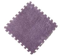 Schiuma peluche incastro Tappetini puzzle ad incastro in schiuma EVA peluche da 8 pezzi for la copertura parete a della camera letto - Casa, piastrelle quadrate(Color 4)