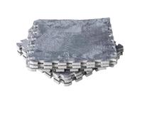 Schiuma peluche incastro Tappetino puzzle in peluche da 10/20 pezzi confortevole quadrato antiscivolo adatto for la decorazione di soggiorno e camera letto(Gray,10Pcs)