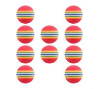 Schiuma per palline da golf, confezione da 10 spugne arcobaleno per allenamento al chiuso e morbida e leggera, ad alta visibilità, per principianti e uso domestico (rosso)