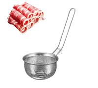 Schiumarola Colino - Mestoli In Acciaio Inossidabile Per Fonduta | Paletta Forata Per Cucina | Rete Filtro Fine | Cestello Friggitura Con Gancio, Impugnatura Comoda, Manico Non Riscaldato