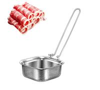 Schiumarola Colino - Mestoli In Acciaio Inossidabile Per Fonduta | Paletta Forata Per Cucina | Rete Filtro Fine | Cestello Friggitura Con Gancio, Impugnatura Comoda, Manico Non Riscaldato