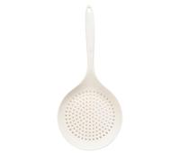 Schiumarola da cucina, cucchiaio da cucina, in silicone, resistente al calore, grande manico lungo, per cucinare e friggere, 36 x 16,38 cm, 163 g, bianco