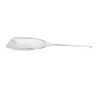 Schiumarola in Acciaio Inox Manico, per Pasta e Noodles | Argento, Design Forato e Appendibile, Protegge da Olio e Brodo Caldo, Uso Sicuro in Cottura