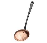 Schiumarola in rame con manico in ghisa, mestolo per schiuma lungo 32 cm