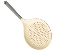 Schiumarola in silicone scanalato per chef domestici che necessitano di uno strumento affidabile per sollevare e drenare gli alimenti dal caldo per cucinare liquidi (grigio)