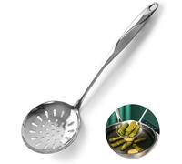 Schiumarola, Piazza Schiumarola, Cucchiaio Scanalato in Acciaio Inox, con Maniglia Comfort e fori per Appendere, Accessorio da Cucina Lavabile in Lavastoviglie (argento 6)