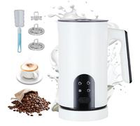 Schiumatore Elettrico 4-In-1: Schiumatore Automatico Per Latte Caldo E Freddo, Spegnimento Automatico, Design In Acciaio Inox, Funzionamento Silenzioso Per Cappuccino E Cioccolata Calda (Bianco)