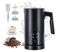 Schiumatore Elettrico Con 4 Funzioni: Schiumatore Automatico Per Latte Caldo E Freddo, Spegnimento Automatico, Design Di Alta Qualità In Acciaio Inox, Ideale Per Matcha (Nero)