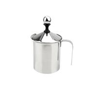 Schiumatore for caffè in acciaio inossidabile da 400/800 ml, panna for latte a doppia rete, montalatte manuale, frullatore, bricco for il, utensili cucina(400ML)