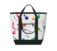 Schizzi di vernice astratta stampati,Borsa porta pranzo grande capacità isolata per donne e uomini, lavoro, picnic, viaggi
