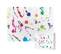 Schizzi di vernice astratta stampati,Puzzle in legno da 500 pezzi, gioco di famiglia, puzzle per adulti e adolescenti, decorazioni per la casa