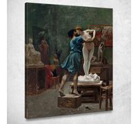 Schizzo Ad Olio Di Pigmalione E Galatea Jean-Léon Gérôme, jlg111 quadro stamp