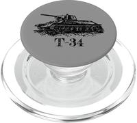 Schizzo del carro armato russo T-34 della Seconda Guerra PopSockets PopGrip per MagSafe