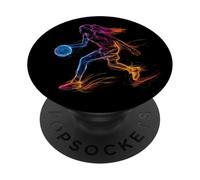 Schizzo della ragazza del basket per le ragazze PopSockets PopGrip Adesivo