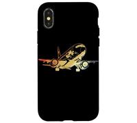 Schizzo di aeroplano Lezioni di volo in stile retrò Custodia per iPhone X/XS