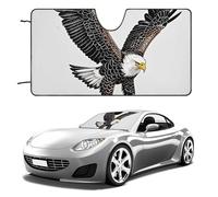 Schizzo di Aquila calva parasole per parabrezza auto, mantiene fresco l'interno dell'auto, 129,5 x 71,1 cm, parasole pieghevole per finestrino anteriore, scudo termico per SUV, camion, blocca i raggi