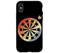Schizzo di tabellone per freccette con aspetto vintage Custodia per iPhone X/XS