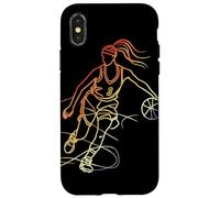 Schizzo di una cestista vintage Custodia per iPhone X/XS