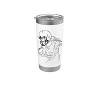 Schizzo di una donna che gioca a football americano Bicchiere termico in acciaio inox doppia parete