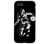 Schizzo di una giocatrice di basket Custodia per iPhone SE (2020) / 7/8