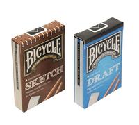 Schizzo & Draft Bicycle Artist Series carte da gioco, edizione limitata, set in Sketch Pad e Blueprint Tuck Box Designs