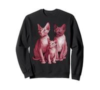 Schizzo e Disegno della Famiglia Sphynx Kitten. Felpa