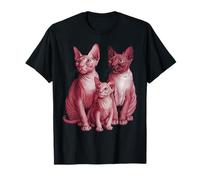 Schizzo e Disegno della Famiglia Sphynx Kitten. Maglietta