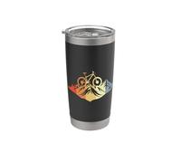 Schizzo vintage di mountain bike Bicchiere termico in acciaio inox doppia parete